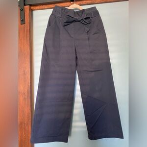 Mango paper bag pants with tie at the waist